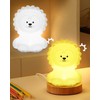 Cexovo Nachtlicht Wiederaufladbar,Nachtlampe kinder,mit 9 Farben und Timer,Nachttischlampe Kinder,Löwennachtlicht Lampe,