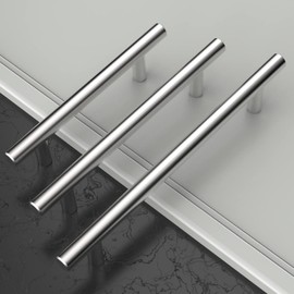 Amerdeco Pack of 12 Furniture Handles, Stainless Steel, Brushed Nickel, Kitchen Handles, 96 mm Hole Spacing, Drawer Handles, Zinc Alloy Drawer Handles, Handles for Kitchen Cabinets, Wardrobe