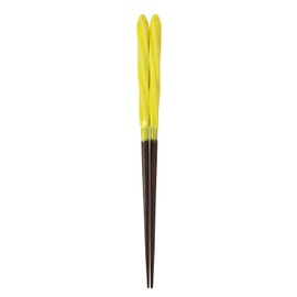 Aoba Chopsticks Natural Wood Hedgehog Screw Yellow 9.1 inches (23 cm)