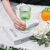12 PCS Plastic Ribbed Wine Glasses 11oz Green Detachable Wine