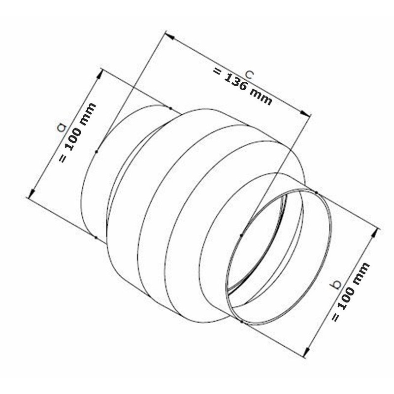 Condensation Collector Condensation Separator Diameter 100 mm White