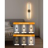 Leadzon Battery Operated Wall Sconces Set of 2 Black, Wireless
