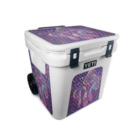 MightySkins Carbon Fiber Skin Compatible with Yeti Roadie 48 Wheeled Cooler - Bad Trip | Protective, Durable Textured Carbon Fiber Finish | Easy to Apply, Remove, and Change Styles | Made in The USA