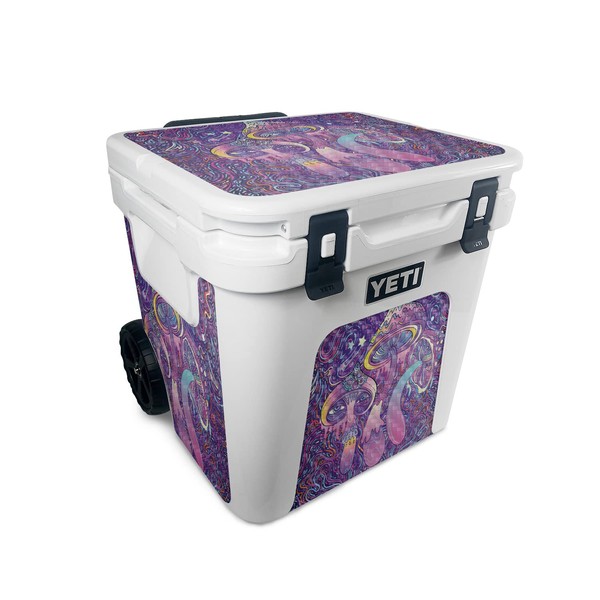 MightySkins Carbon Fiber Skin Compatible with Yeti Roadie 48 Wheeled