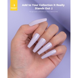 BURANO Gel Nail Polish, Gel Gel Polish 15ml Gel Colors Gel Neon Gel Soak Off UV Led Nail Lamp Gel Polish 1 Bottle 0.5 Oz Nail Art DIY Home Hot Color Nails (Gray Lavender 471)