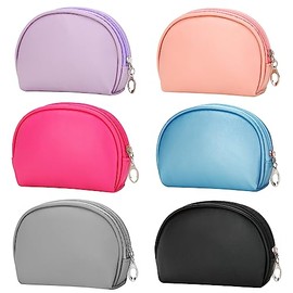 HAOGUAGUA 6 Pieces Travel Makeup Bag Toiletry Pouch, Waterproof Cosmetic Purse Organizer Bag with Zipper, Small Zipper Pouch for Purse Travel Accessory Organizer (6PCS STYLE 4)