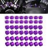 Unbranded Purple CNC Engine Bolt Cover Kit For Harley M8