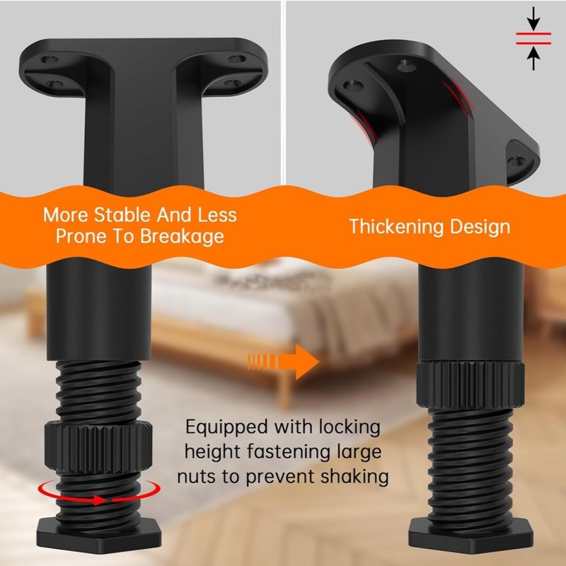 Adjustable Height Center Support for Bed Frame, Bed Support Legs,