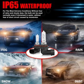 QUAYUB Fit for Jeep Grand Cherokee 2004-2010 Headlight Bulbs,9005/HB3 High Beam+9006/HB4 Low Beam+9145/H10 Fog Light Halogen Light Bulb Combo Replcement Bulb Kit, Warm White,Pack of 6