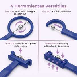 4PCS Herramienta de Entrenamiento de Músculos Orales Herramienta de Ejercicio con Punta de Lengua, Entrenador de Músculos Bucales, Desarrollan Habilidades Lingüística