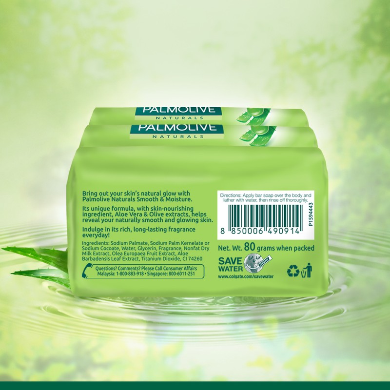 Palmolive Smooth & Moisture Bar Soap Valuepack 80g x 3