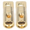 Pair Power Battery O Ring Terminals Brass Gold Plated High