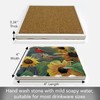 Thirstystone Cardinal & Sunflowers Single Tumbled Tile Stone Coaster with