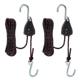 PATIKIL 2 Pcs Kayak Rope Tie Down Straps, 1/8" x 10 ft Heavy Kayak Rope Straps Canoe Bow and Stern Tie Downs Cable Adjustable Hanger Ratchet Transport Accessories