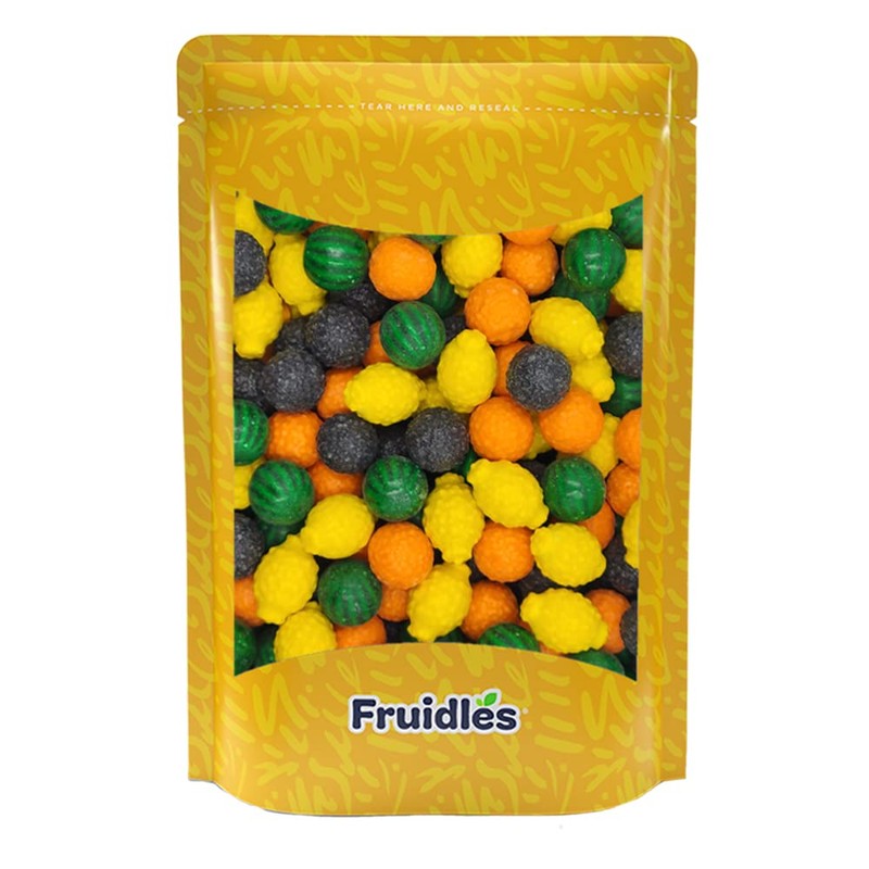 Fruidles Fancy Fruit Bubble Gum Balls, Original Fruit Shaped Candy