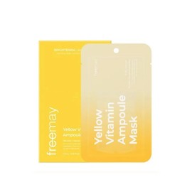 Primey Yellow Vitamin Skin Radiance Ampoule Vegan Mask Pack 1 sheet FJS / 프리메이 옐로우 비타민 피부광채 앰플 비건 마스크팩 1매 FJS