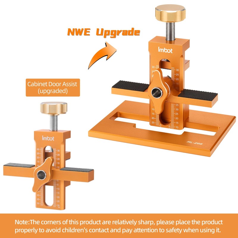 Imbot Cabinet Door Mounting Jig &With Base 3-In-1 Cabinet Door