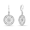 LeCalla 925 Sterling Silver Drop Earrings Light Filigree Heart Knot