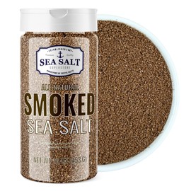 Fine Grain Cold Smoked Sea Salt Over Alderwood, Unrefined Fine Smoky Flavored Kosher Salt for Grilling & Cooking, 1 lb Saker