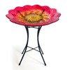 HONGLAND Bird Bath for Outside-Bird Baths for Outdoors-Glass Large Birdbaths