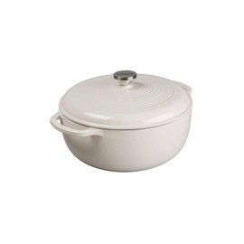 Lodge Enameled Cast Iron Dutch Oven, 7.5 Quart, Oyster