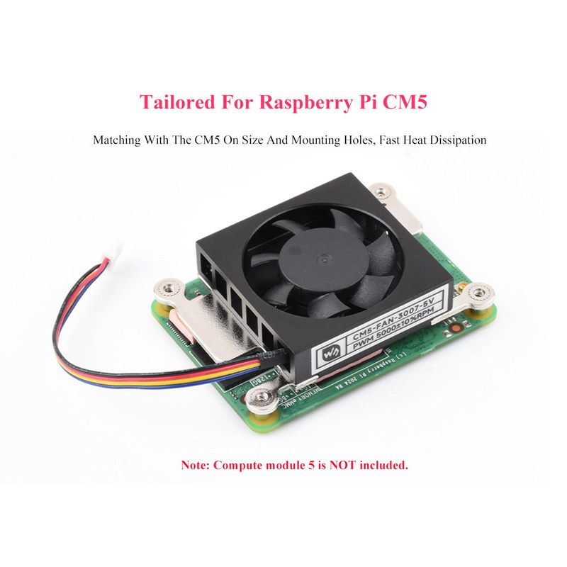 Dedicated 3007 Cooling Fan Compatibe with RPi Compute Module 5,