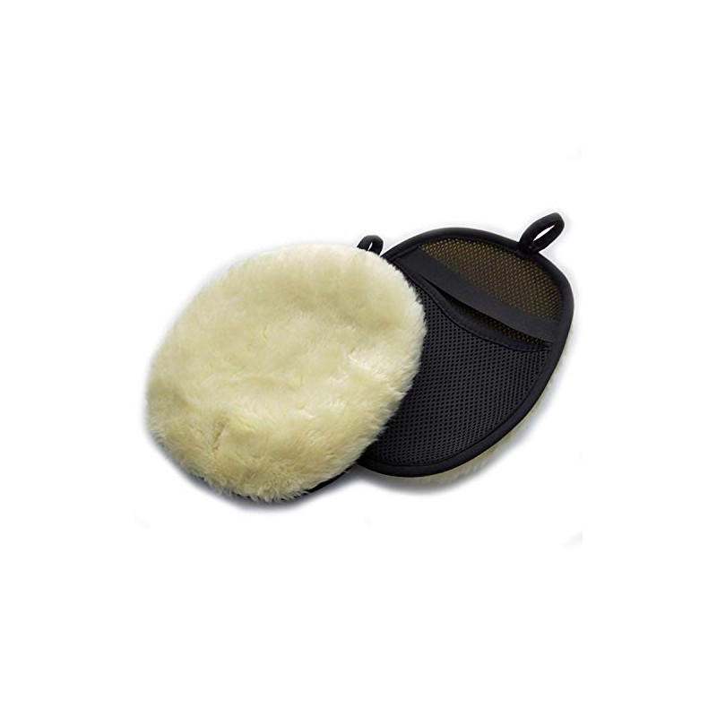 Lambswool 2-in-1 Car Wash and Detailing Mitt with Scrubber –