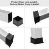 sourcing map Rubber Furniture Caps 38mm x 38mm Square Shaped