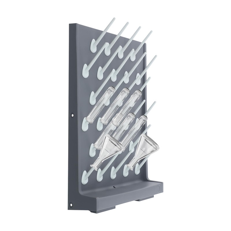 Kaibrite 2Pcs 27pegs Plastic Wall Mounted Laboratory Draining Rack with