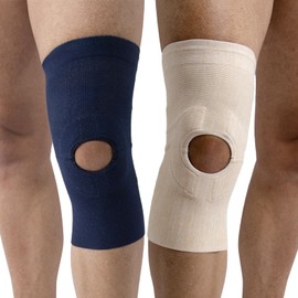 BEMAN® - Anatomic knee contentitive with rotuleo hole and roller protection - Art. 352 - Nude, 1 (circumference over knee 29-33 cm)