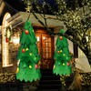 Chunm 2 Pcs Christmas Tree 3D Windsock Applique Christmas Tree