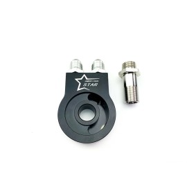 American Star 6061 Billet Alum. Oil Cooler Adapter-8 AN Fittings: RZR 570-570S*