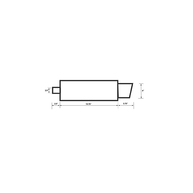 NETAMI NT-2109 Polished Muffler (Hi Stainless Steel Performance 4" Slant