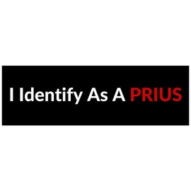 Vegamax I Identify As A Prius Waterproof Vinyl Bumper Sticker for Cars Trucks Laptop