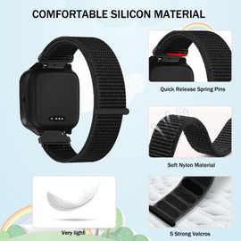 VELULYX Kids Nylon Band for XPLORA X5 / XGO2/XGO3, XPLORA Kids Smartwatch Girls Boys Replacement Straps for Xplora X5 Play/XGO2/XGO3