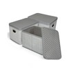 TOPP4u 3 x Small Storage Boxes with Lid, High-Quality Fabric