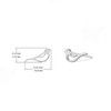Boma Jewelry Sterling Silver Bird Stud Earrings
