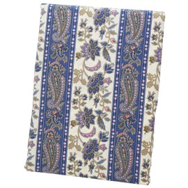 CAMEL PALMS Made in Japan 100% Cotton Futon Cover for 39.4 x 78.7 inches (100 x 200 cm) Futon Single (41.3 x 80.7 inches (105 x 205 cm) Oriental Paisley Pattern Blue