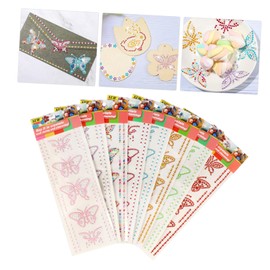 FOMIYES 8 Sets Butterfly Rhinestone Stickers Crystal Stickers Diamond Stickers Acrylic Butterflies Stickers Acrylic Rhinestone Stickers DIY Butterflies Stickers Acrylic Stickers