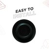 4 Pack 1 Inch Flush Mount Black Plastic Body and