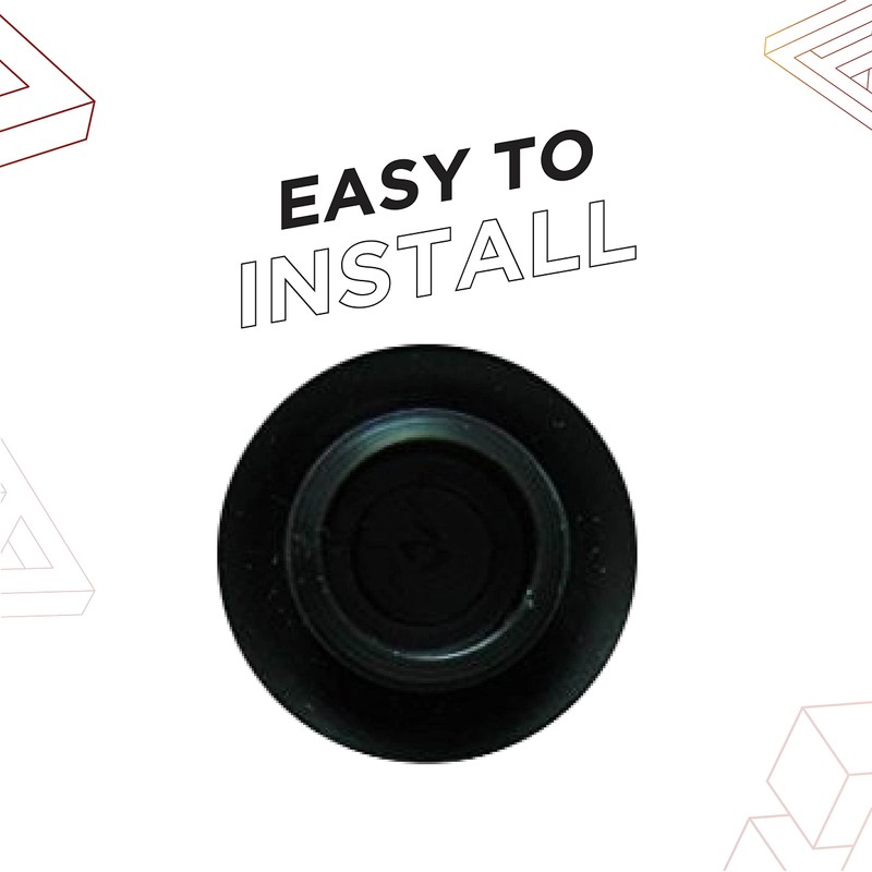 4 Pack 1 Inch Flush Mount Black Plastic Body and