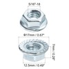 sourcing map 5/16"-18 Serrated Flange Hex Lock Nuts, Carbon Steel