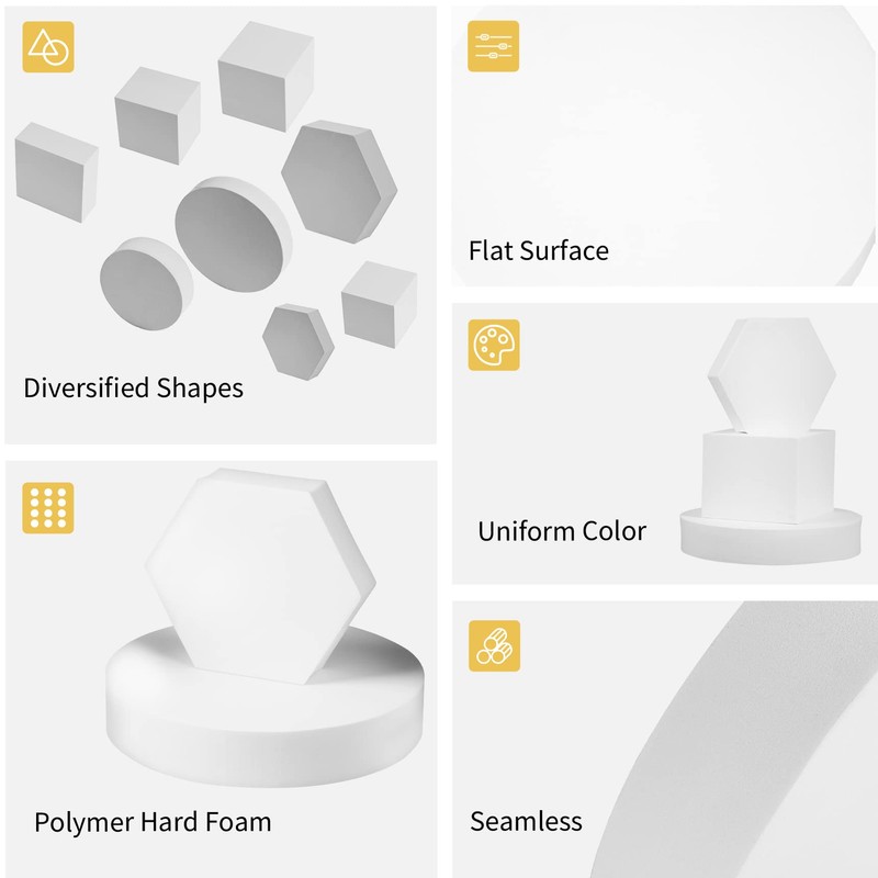 Goshoot Photography Props Cube Foam Geometry 8Pcs Product Photography Posing