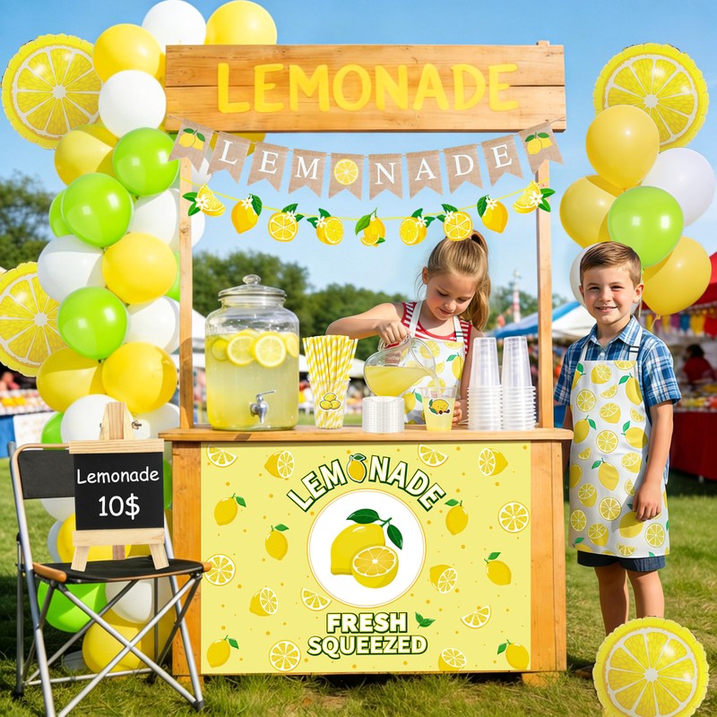 TREWAVE 233 Pcs Lemonade Stand Supplies Kit-50 Lemonade Cups with