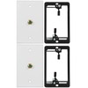 Wi4you 2 Pack Coax Wall Plate with 2 Pack Mounting