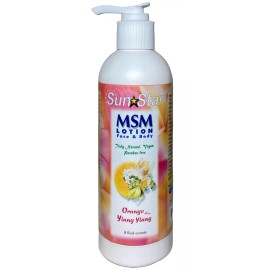 Sun Star Organics Orange Ylang Ylang MSM Lotion - 8 fl oz - Hydrating, Nourishing Skin Care
