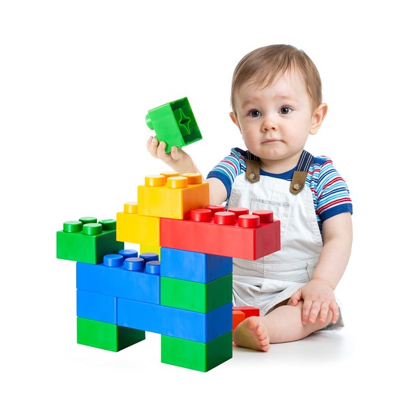 UNiPLAY Plump Soft Building Blocks - 36-Piece Jumbo Stacking Multicolor