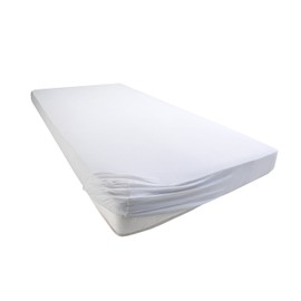 Fitted Sheet, 90 x 200 - 100 x 200 cm, Jersey Fitted Sheet, 100% Cotton, Comfort Bed Sheet for Mattresses up to 30 cm Height, Fitted Sheet, Colour White