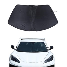 Corvette C8 2020 - Present Sun Shade, Car Sunshade, Windshield, Blackout Magical Shade, Front Sunshade, Blackout Insulation, Summer, UV Protection, Compact Storage, Interior Parts, Car Supplies