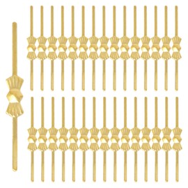 Honbay 200PCS Crystal Chandelier Clips Pins Metal Chandelier Lamp Part Connectors Golden Butterfly Clips for Fastening Crystal Beads for Chandelier Lamp Ceiling Light